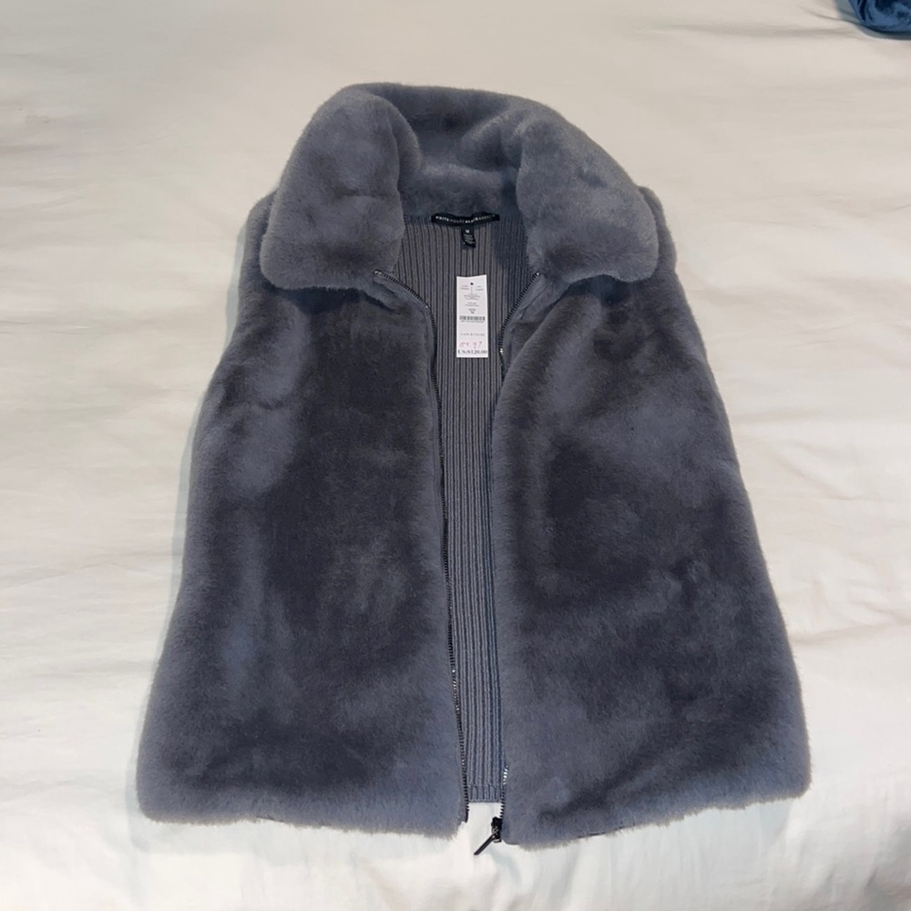 White House Black Market Faux Fur Vest